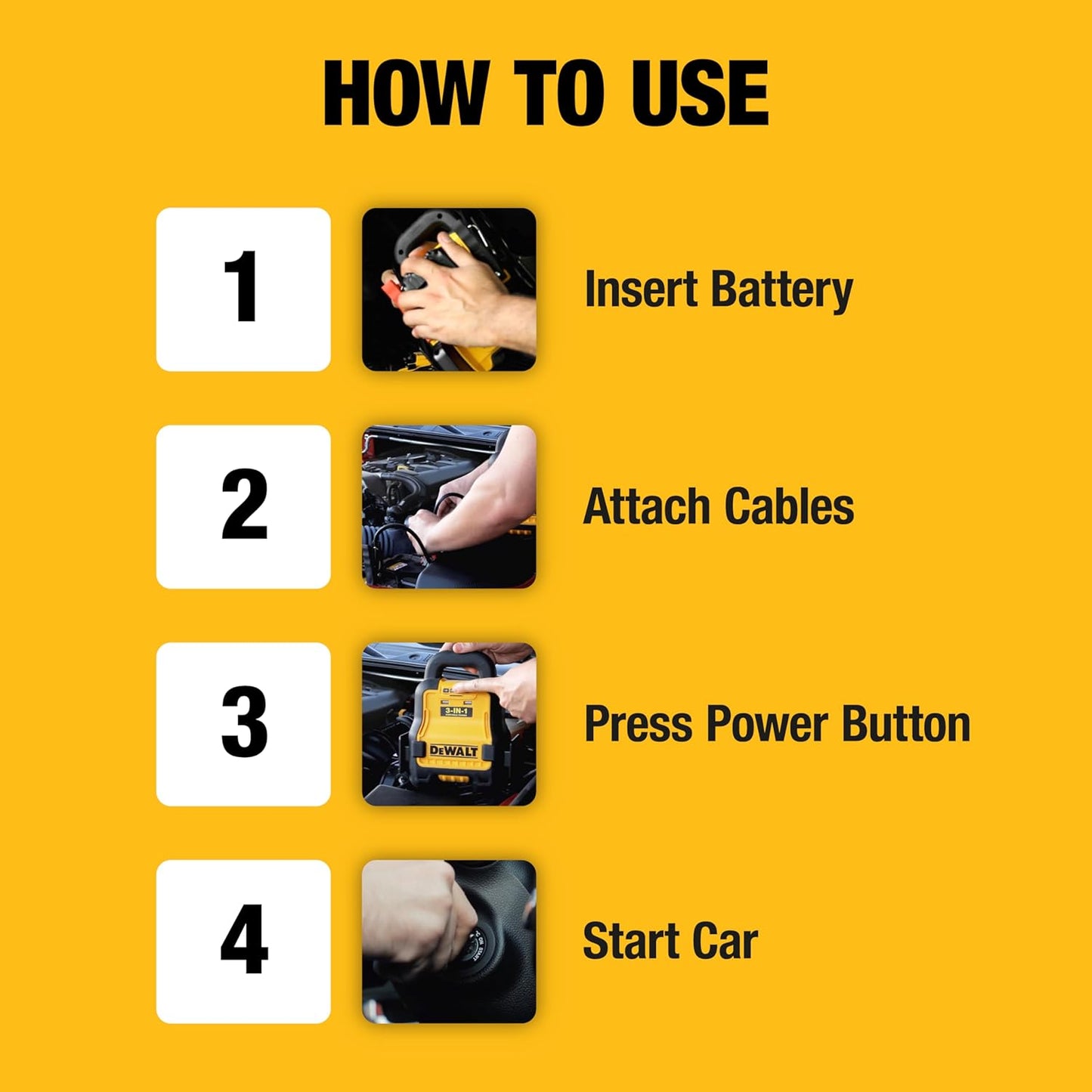 DeWalt DXAE20VBBK Battery Booster with 20V XR 5 AH Lithium-Ion Battery and DCB115 Battery Charger - E.S.N Tools