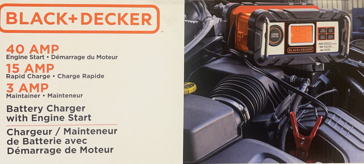 BLACK+DECKER BC15BD 40 Amp Battery Charger for Lithium/Lead Acid - E.S.N Tools