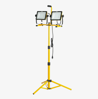 Twin 14,000 Lumen 120 SMD LED Super Bright FLOODLIGHTS Job SITE Work Light | Automotive Drop Light - ESN Tools