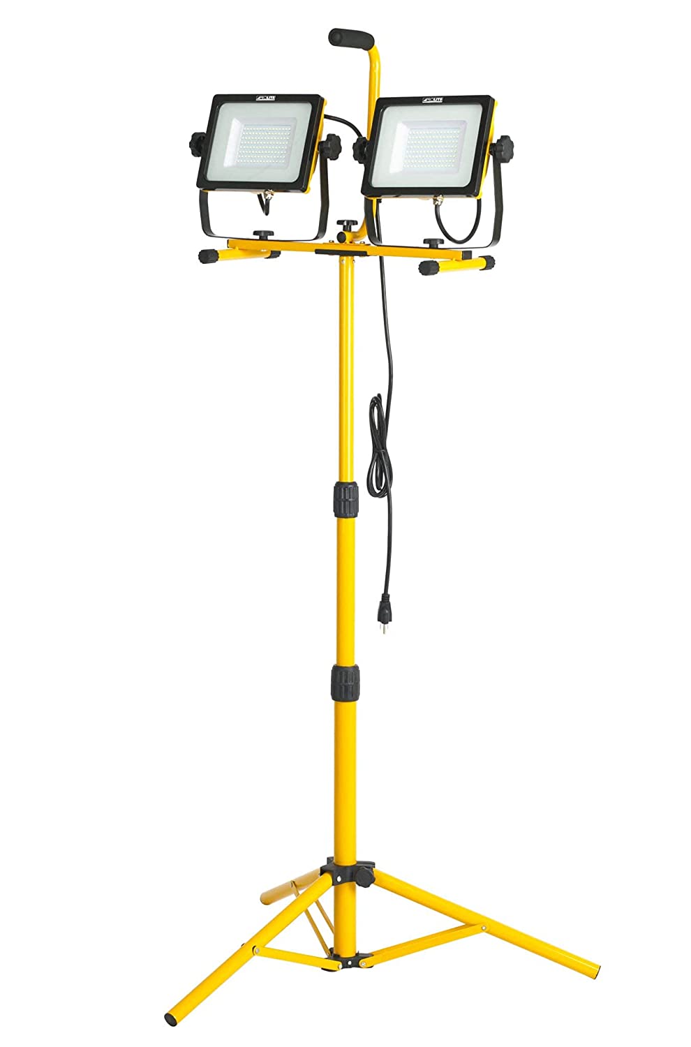 Twin 14,000 Lumen 120 SMD LED Super Bright FLOODLIGHTS Job SITE Work Light with Detachable Tripod LF240ST - E.S.N Tools