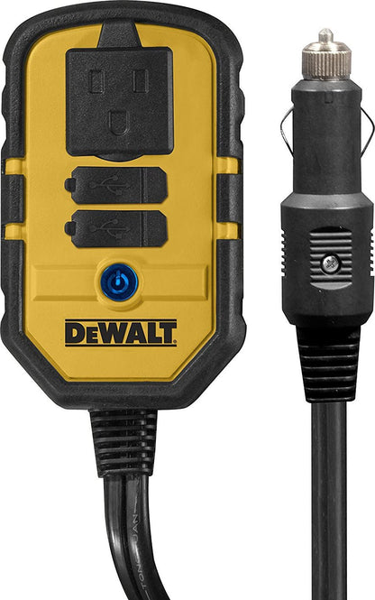 DEWALT Power InverterDXAEPI140 Power Inverter, Car Converter 140W : 12V DC to 120V AC Power Outlet with Dual 3.1A USB Ports - E.S.N Tools