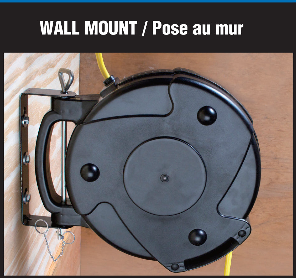 Professional Heavy Duty Retractable Reel Garage Shop Auto Repair LED Work Drop Pulldown Light 1300 Lumens 8150MM | Automatic Retractable Extension Cord Reels - E.S.N Tools