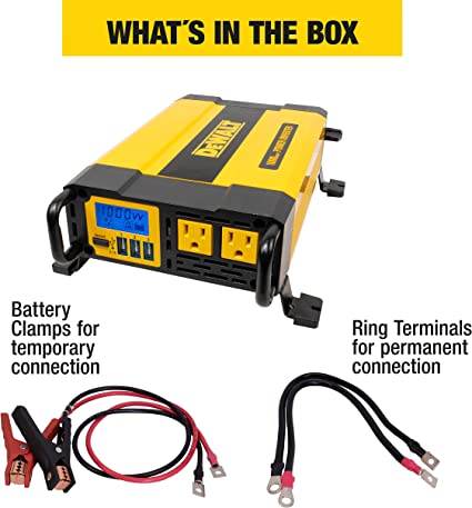 DEWALT Inverter 1000W Power Car Converter DXAEPI1000 - E.S.N Tools