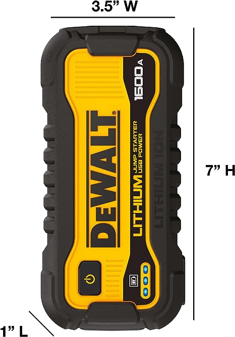 DEWALT 1600 Peak Amp Jump Starter with Digital Compressor and USB