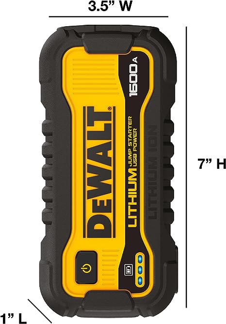 DeWalt 1600 Peak Amp Lithium Jump Starter with USB Power Bank, DXAELJ16 - E.S.N Tools