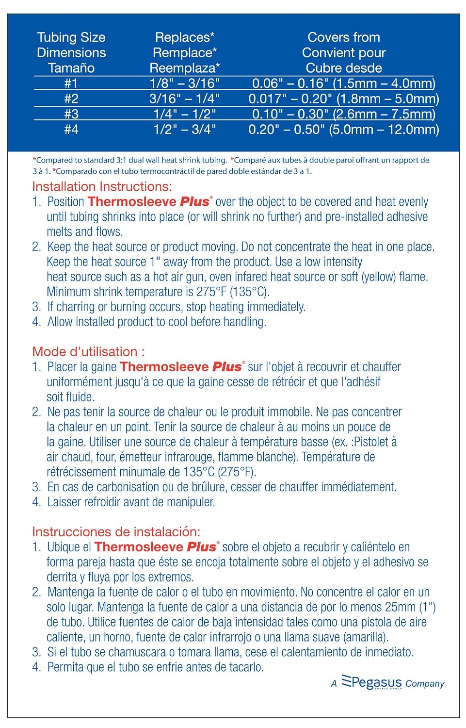ThermOsleeve Plus semi-Rigid, 'Dual Wall Heat Shrinkable tubing (0.293" Diam - 6" Length) 12 pcs - Shrink Ratio 4:1