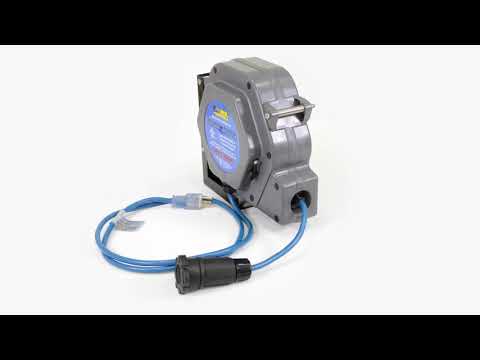 Shop Retractable Extension Cord |  Weatherproof Indoor/Outdoor Extension Cord Reel Video- ESN Tools