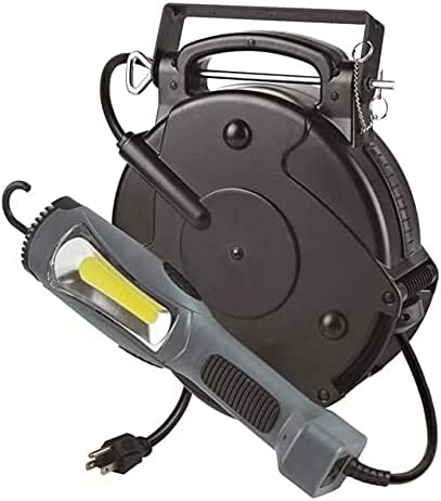 Professional Heavy Duty Retractable Reel Garage Shop Auto Repair LED Work Drop Pulldown Light | Automatic Retractable Extension Cord Reels - E.S.N Tools