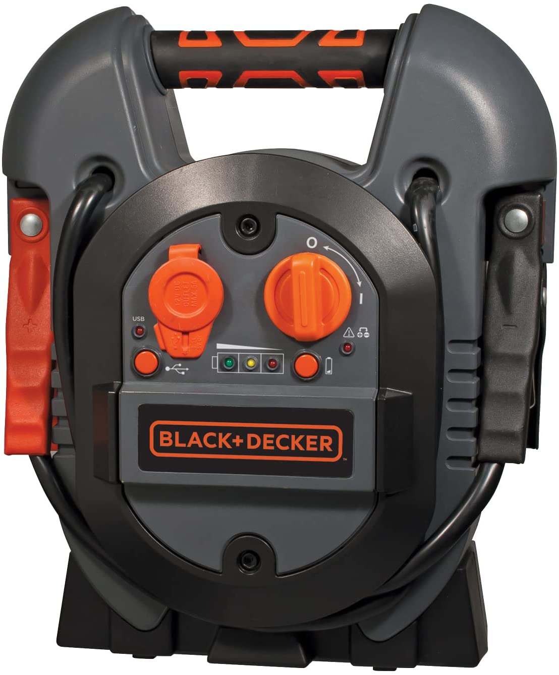 Black+decker PI500B 500W Power Inverter: Dual 120V AC Outlets, 3.1a USB Ports, 12V DC Adapter, Battery Clamps
