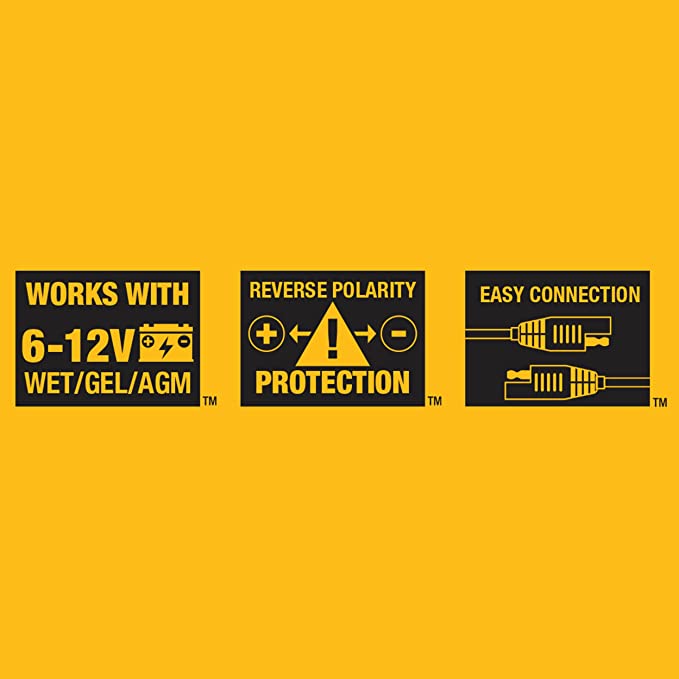 Dewalt Battery Charger DXAEC2 Professional 2 Amp Automotive / Maintainer , Yellow - E.S.N Tools