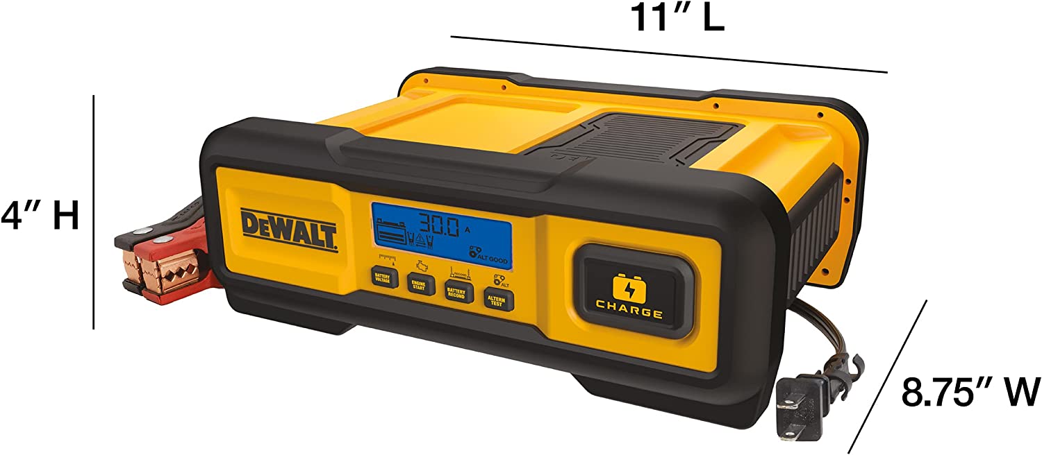 DeWalt DXAEC100 Professional 30 Amp Battery Charger, 3 Amp Battery Maintainer with 100 Amp Engine Start - E.S.N Tools