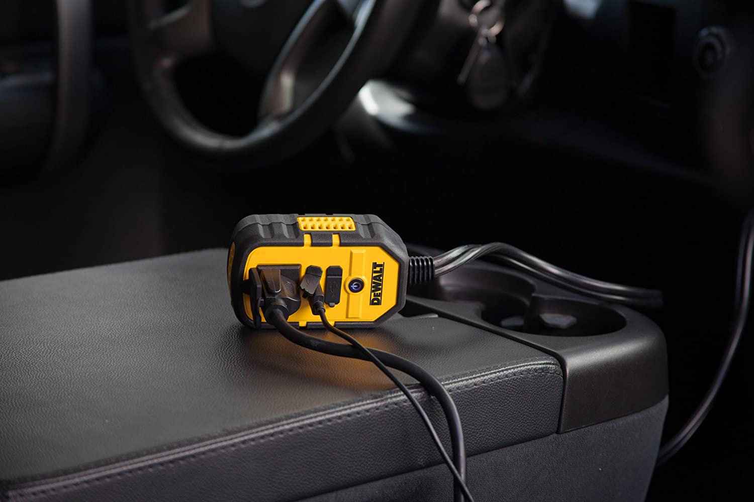 DEWALT DXAEPI140 Power Inverter, Car Converter 140W : 12V DC to 120V AC Power Outlet with Dual 3.1A USB Ports - E.S.N Tools
