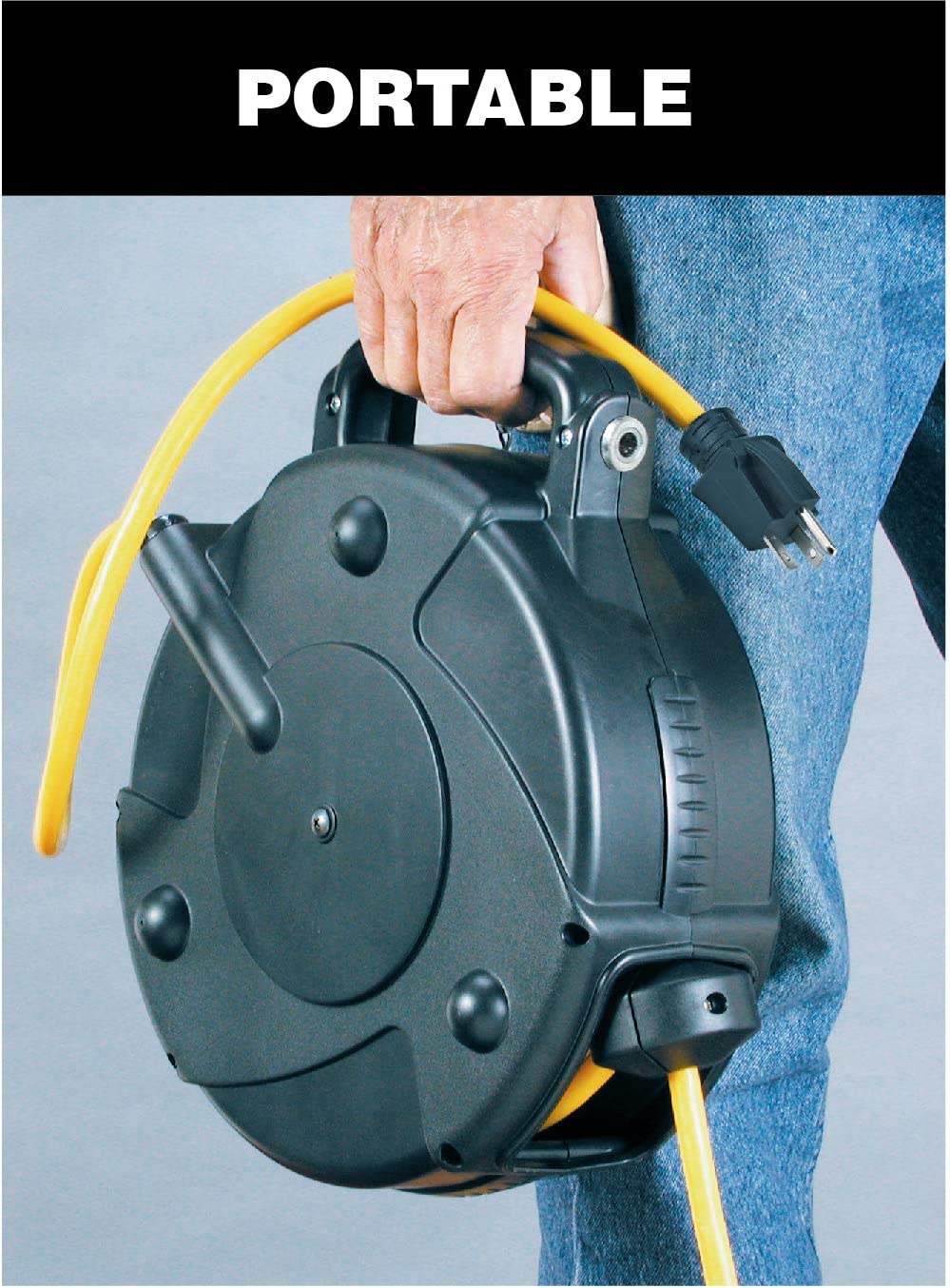 Pro-Reel 8140TP Retractable Extension Cord Reel, Circuit Breaker | Retractable Extension Cord- E.S.N Tools- E.S.N Tools