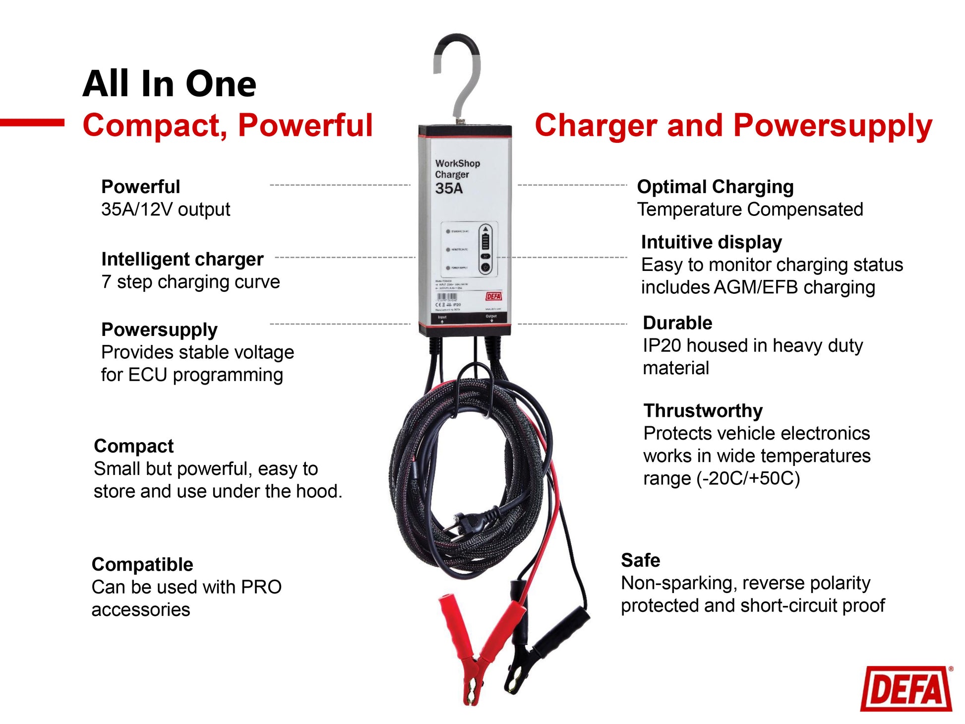 DEFA Workshop Charger / Power Supply 35A - E.S.N Tools