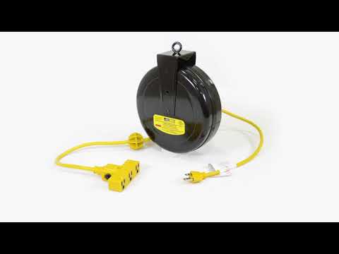 Alert 5000M-30GF-CB Retractable Extension Cord Reel w/Circuit